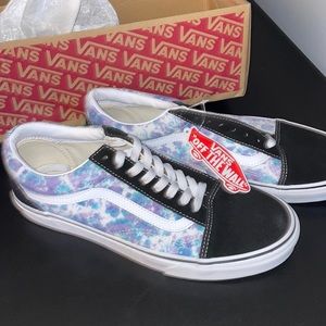 Purple/Blue tie dye old skool vans